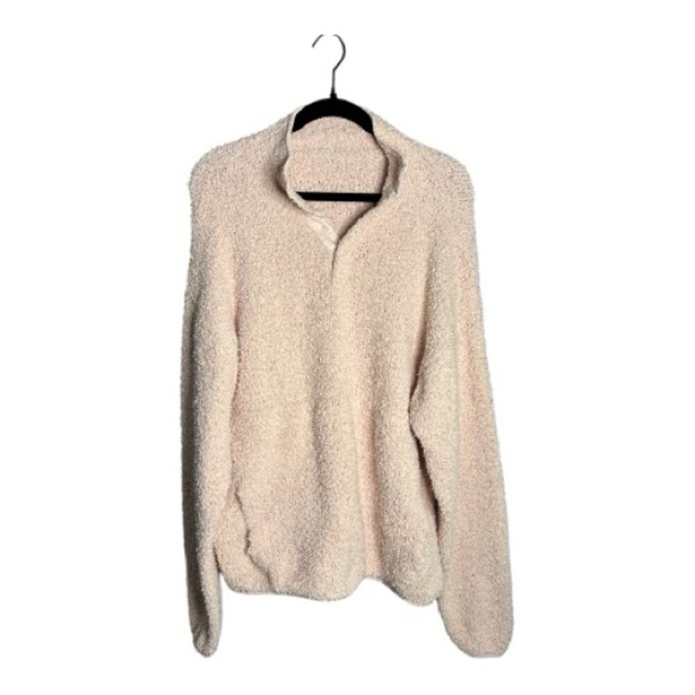 SKIMS Light Pink Popcorn Knit Pullover L/XL